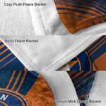 houston astros diagonal stripes blue blanket premium grade