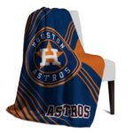 houston astros diagonal stripes blue blanket top rated