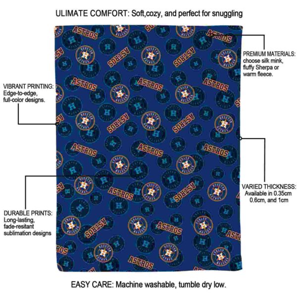 houston astros diehard fans blue blanket new arrival