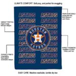 houston astros fan pride blue blanket new arrival