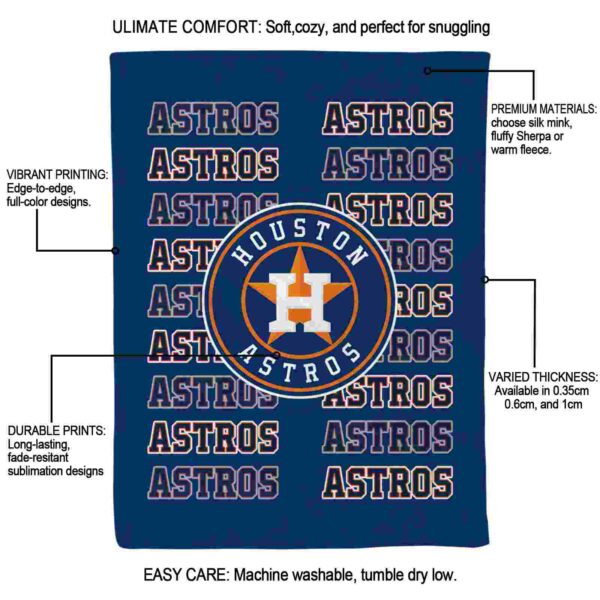 houston astros fan pride blue blanket new arrival