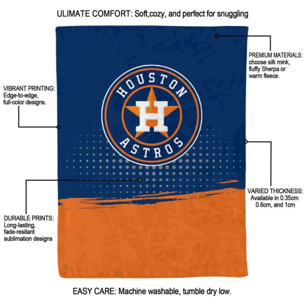 houston astros gradient dots blue blanket new arrival