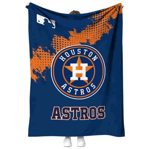 houston astros grunge texture blue blanket best selling