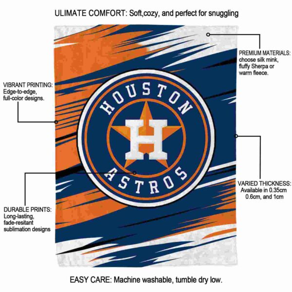 houston astros paint streaks blue white blanket new arrival