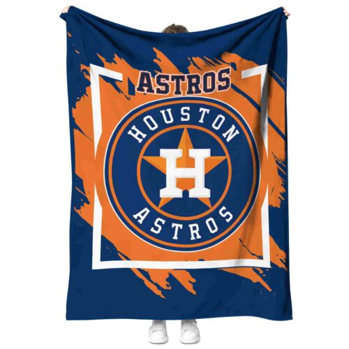 houston astros splatter effect blue blanket best selling