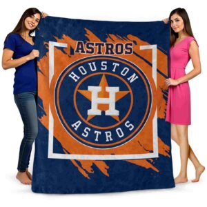 houston astros splatter effect blue blanket fashion forward