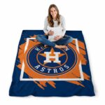 houston astros splatter effect blue blanket best selling