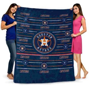 houston astros striped pattern blue blanket fashion forward