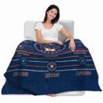 houston astros striped pattern blue blanket best selling