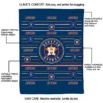 houston astros striped pattern blue blanket best selling
