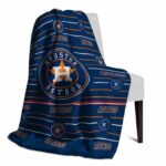 houston astros striped pattern blue blanket best selling