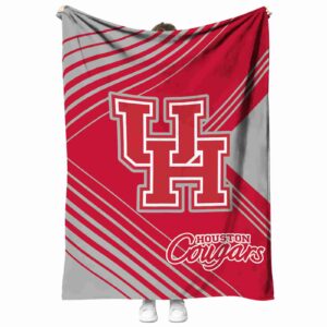 houston cougars diagonal stripes red blanket best selling