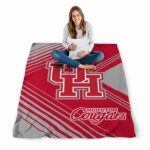 houston cougars diagonal stripes red blanket best selling