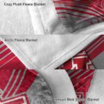 houston cougars diagonal stripes red blanket best selling