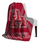 houston cougars diagonal stripes red blanket best selling