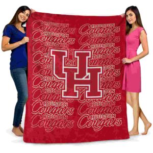 houston cougars fan pride red blanket fashion forward