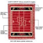 houston cougars football field red blanket best selling