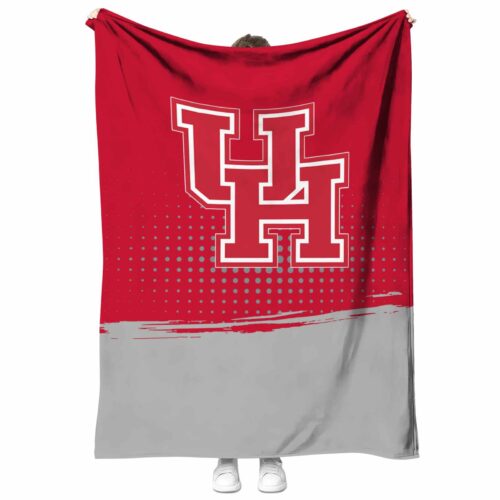 houston cougars gradient dots red blanket best selling
