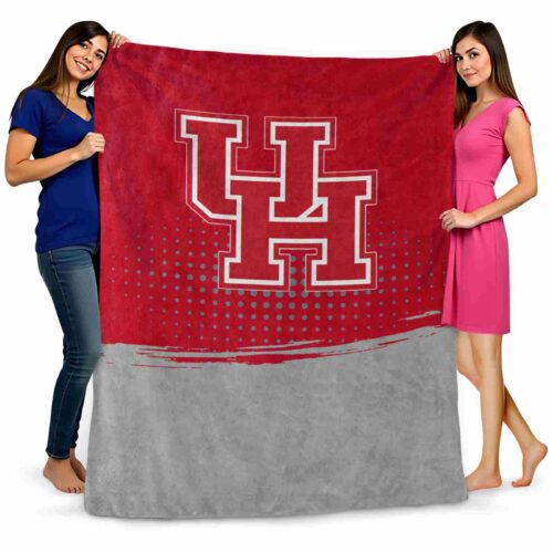 houston cougars gradient dots red blanket fashion forward