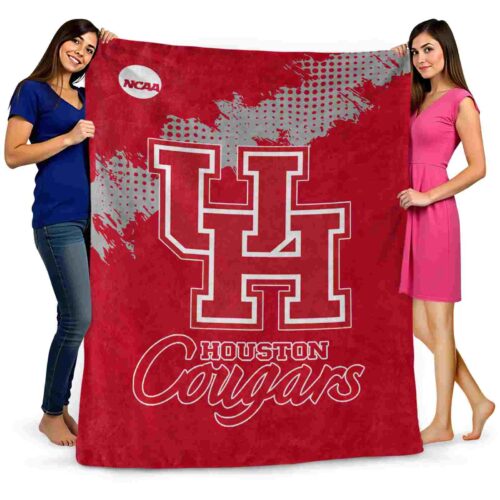 houston cougars grunge texture red blanket fashion forward