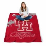 houston cougars grunge texture red blanket best selling