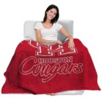 houston cougars grunge texture red blanket best selling