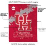 houston cougars grunge texture red blanket best selling