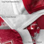 houston cougars grunge texture red blanket best selling