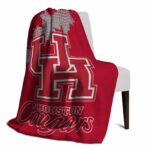 houston cougars grunge texture red blanket best selling