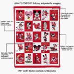 houston cougars mickey minnie red white blanket new arrival