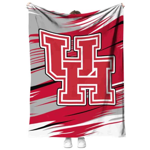 houston cougars paint streaks red white blanket best selling