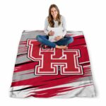 houston cougars paint streaks red white blanket best selling