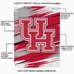 houston cougars paint streaks red white blanket best selling