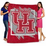 houston cougars splatter effect red blanket best selling