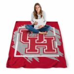 houston cougars splatter effect red blanket best selling