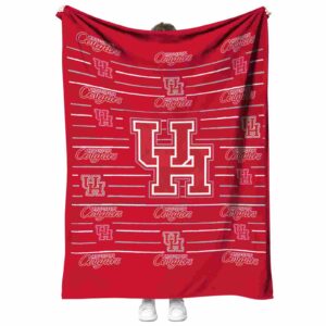 houston cougars striped pattern red blanket best selling