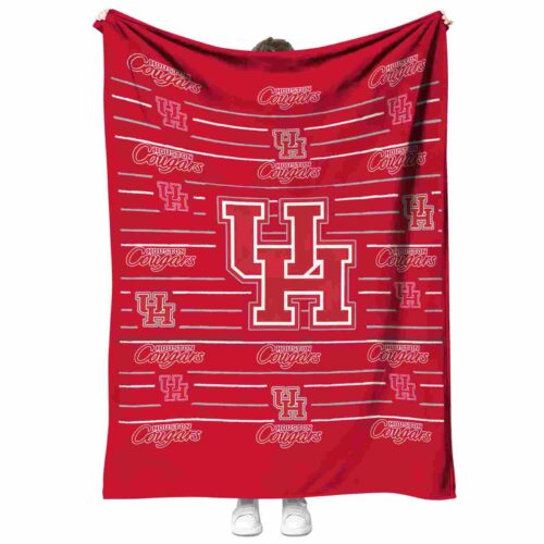 houston cougars striped pattern red blanket best selling