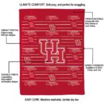 houston cougars striped pattern red blanket best selling