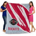 houston rockets brushstrokes red white blanket fashion forward