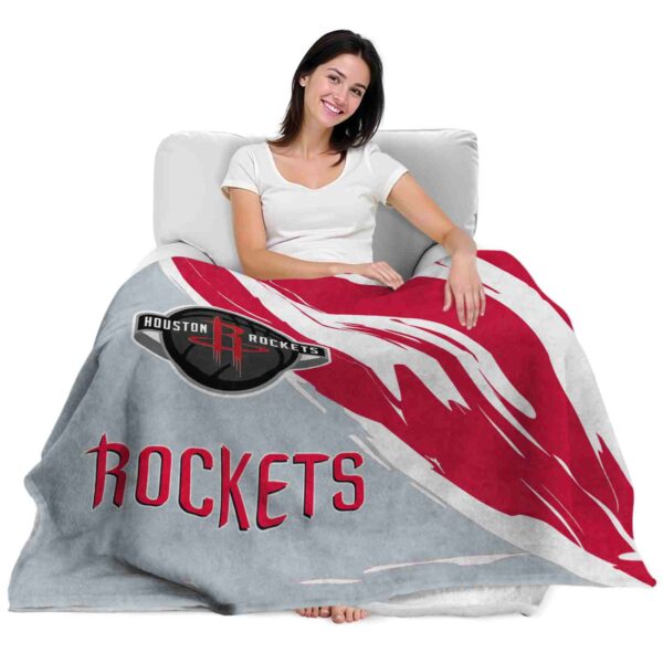 houston rockets brushstrokes red white blanket latest model
