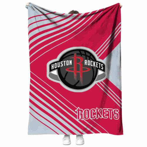 houston rockets diagonal stripes red blanket best selling