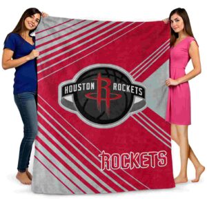 houston rockets diagonal stripes red blanket fashion forward