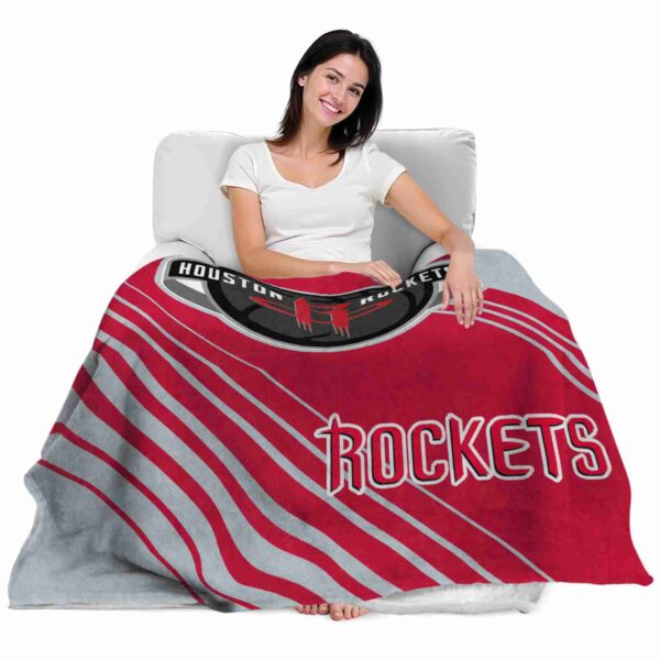 houston rockets diagonal stripes red blanket latest model