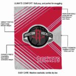 houston rockets diagonal stripes red blanket new arrival