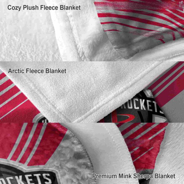 houston rockets diagonal stripes red blanket premium grade