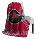 houston rockets diagonal stripes red blanket top rated
