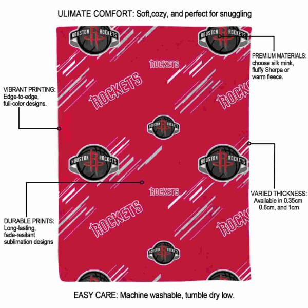 houston rockets fan spirit red blanket new arrival