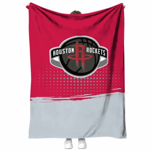 houston rockets gradient dots red blanket best selling