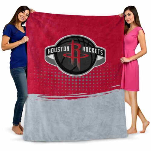 houston rockets gradient dots red blanket fashion forward