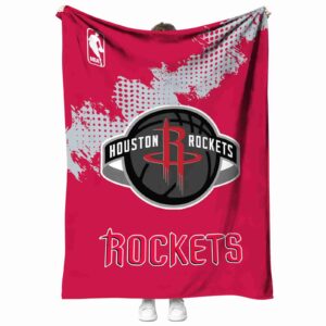 houston rockets grunge texture red blanket best selling